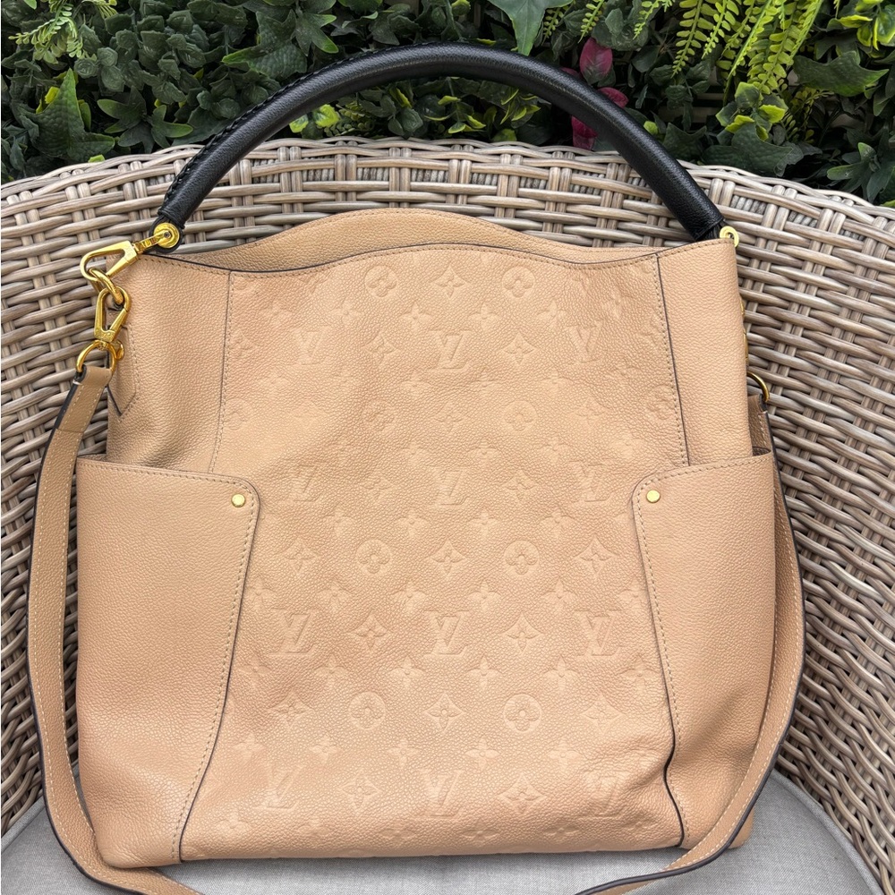 Authentic Louis Vuitton Bagatelle Empreinte beige Dune 2way discontinued hobo - Picture 3 of 15